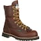 Georgia Boot Waterproof Lace-To-Toe Work Boot, 10.5 M, Steel Toe, 8 in H, Chocolate, G103 G103 - alternate 1